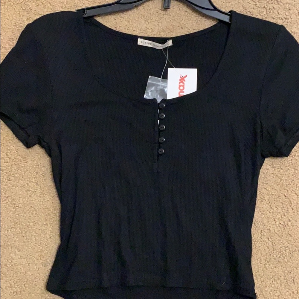 Brand new black crop top